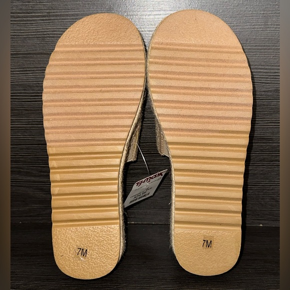 NWT Beach by Matisse Del Mar Platform Tan Woven Slide Sandals Size 7 - Picture 5 of 9